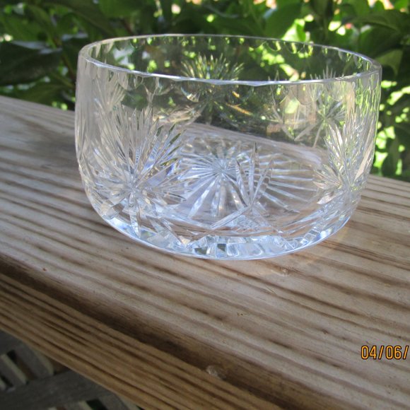 Vintage RARE Edinburgh Crystal STAR OF EDINBURGH Pattern 4" Rose Bowl - Picture 2 of 5